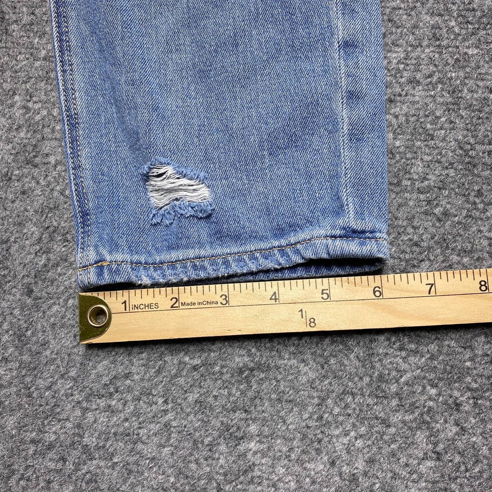American Eagle Jeans Womens 8 Short Blue Mom Straight Distressed - Picture 6 of 12